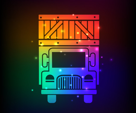 Logistic,Truck,industry design,rainbow concept,clean vectorのイラスト素材