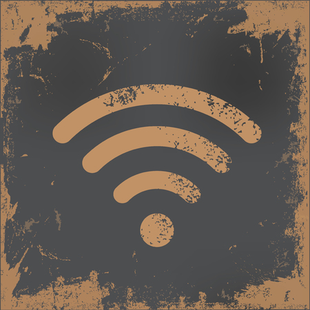 Wireless design on old paper background,vectorのイラスト素材