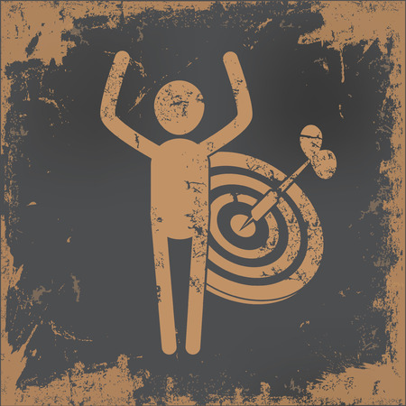 Human resource design on old paper background,vectorのイラスト素材