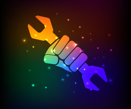 Repair design,rainbow concept,clean vectorのイラスト素材