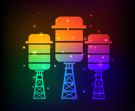 Tank,industry design,rainbow concept,clean vectorのイラスト素材