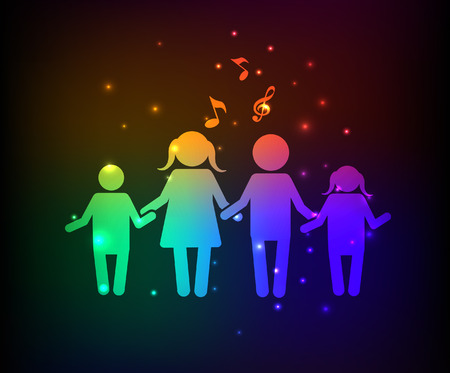 Children,Love,Family design,rainbow concept design,clean vectorのイラスト素材