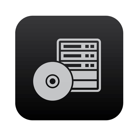 Database server on black button blackboard,vectorのイラスト素材