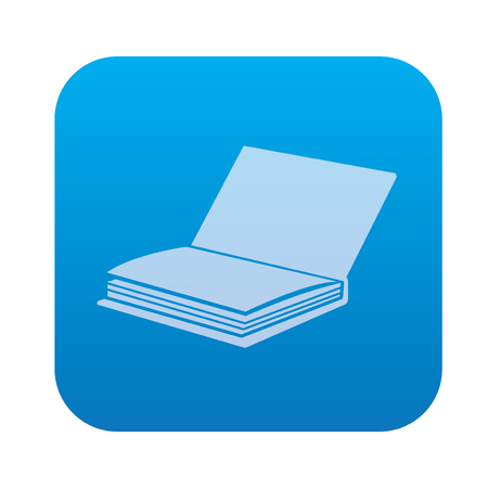 Book icon on blue background,clean vectorのイラスト素材