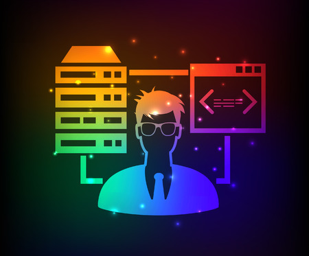 Admin design,abstract rainbow concept,clean vectorのイラスト素材