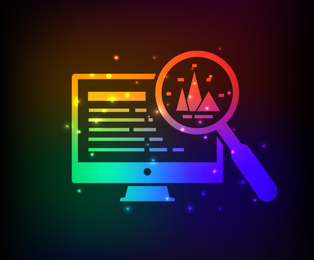 Computer analysis design,abstract rainbow concept,clean vectorのイラスト素材