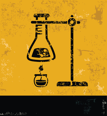 Science design, yellow grunge vectorのイラスト素材