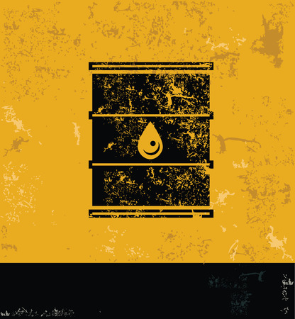 Oil,industry design on grunge yellow background, grunge vectorのイラスト素材