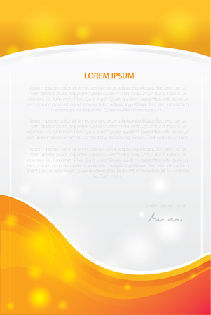 Business stationery templates. Abstract brochure design,yellow colourのイラスト素材