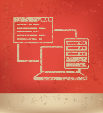 Network on red background,grungeのイラスト素材