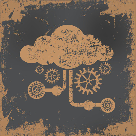 Cloud computing concept design,vectorのイラスト素材
