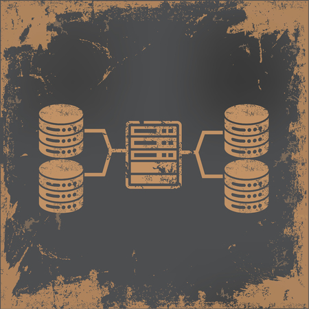 Database concept design,vectorのイラスト素材