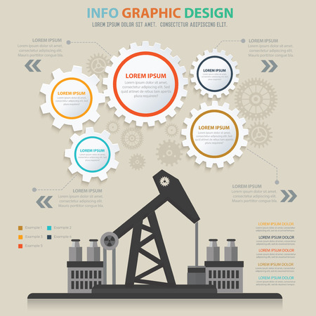 Oil industry concept design,vectorのイラスト素材