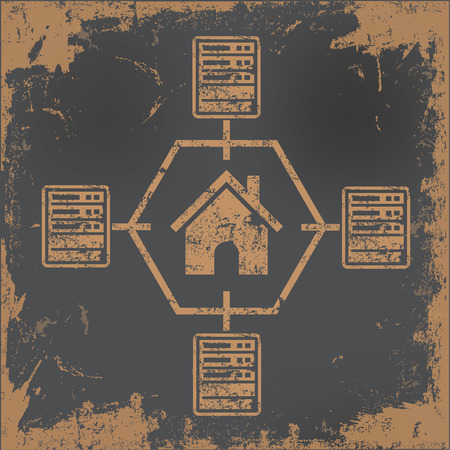 Database,network concept design,vectorのイラスト素材