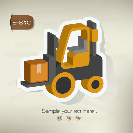 Forklift design,vectorのイラスト素材