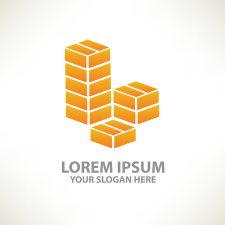 Box,cargo concept design,vectorのイラスト素材