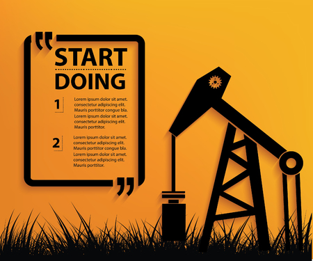 Oil industry concept design,vectorのイラスト素材
