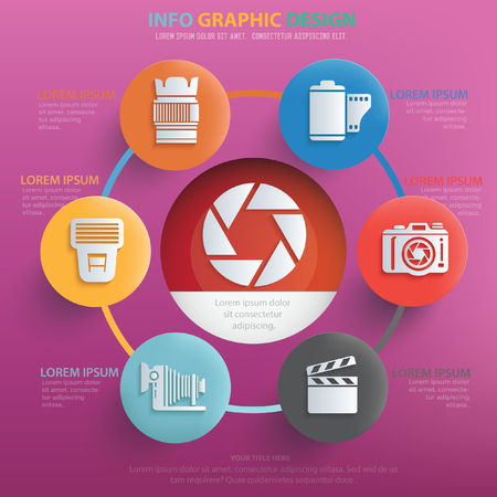 Photography concept design,vectorのイラスト素材