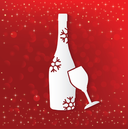 Wine,christmas concept design,vectorのイラスト素材