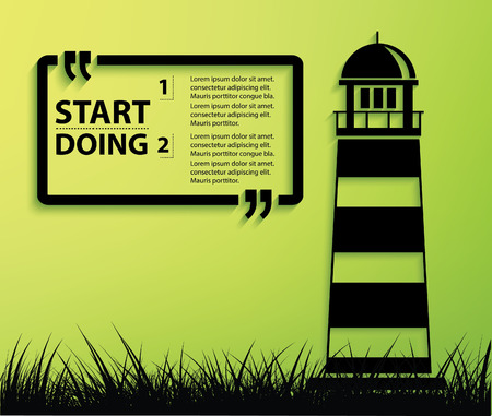 Light house concept design,vectorのイラスト素材