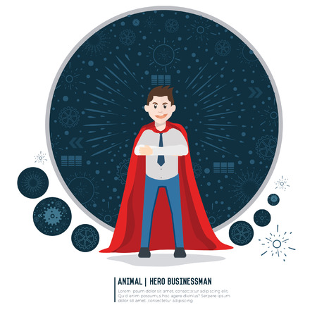 Super hero,businessman concept design,vectorのイラスト素材