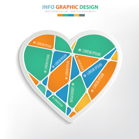 Heart concept design,clean vectorのイラスト素材