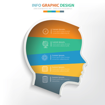 Idea,head concept design,clean vectorのイラスト素材