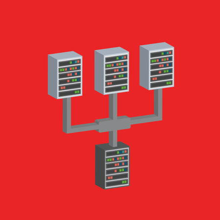 Database and network design,clean vector