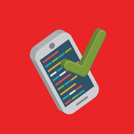 Mobile phone concept design,clean vectorのイラスト素材