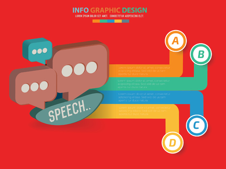 Speech concept design,clean vectorのイラスト素材