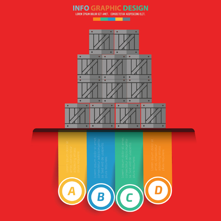 Box,cargo design,clean vectorのイラスト素材