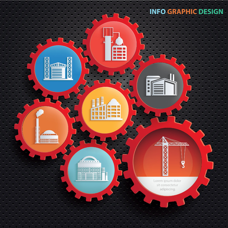 Industry info graphics design,clean vectorのイラスト素材