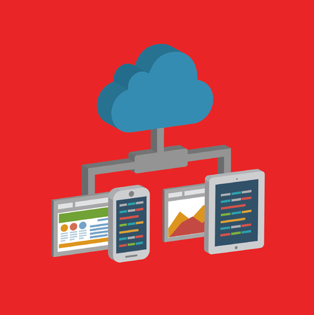 Cloud computing design,clean vectorのイラスト素材
