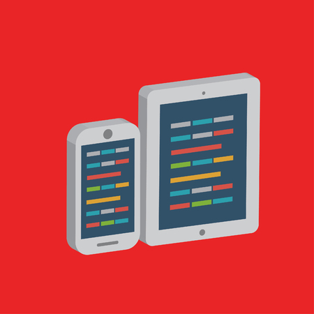 Mobile phone concept design,clean vectorのイラスト素材