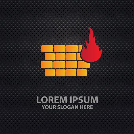 Firewall design,clean vectorのイラスト素材