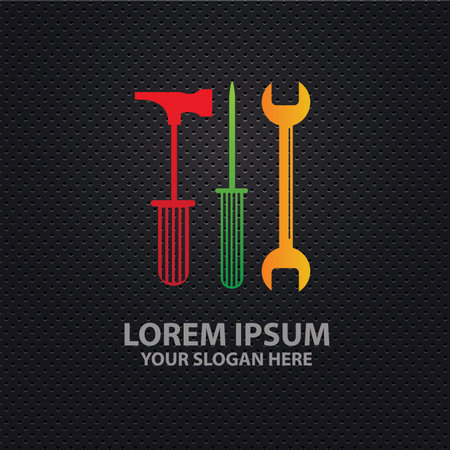 Engineer tool design,clean vectorのイラスト素材