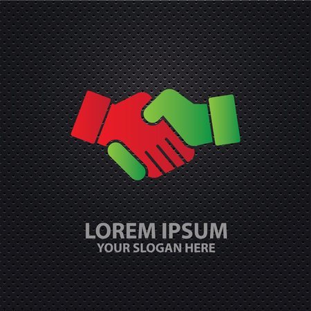 Hand shake design,clean vectorのイラスト素材