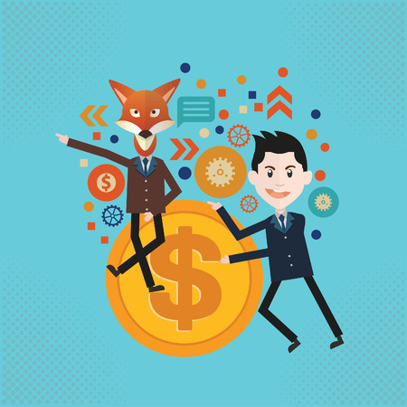 Successful Businessman concept designのイラスト素材