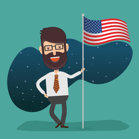 USA Businessman vector concept designのイラスト素材