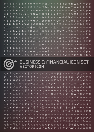 Business and financial vector icon set designのイラスト素材