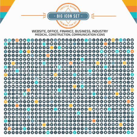 Big vector icon set designのイラスト素材