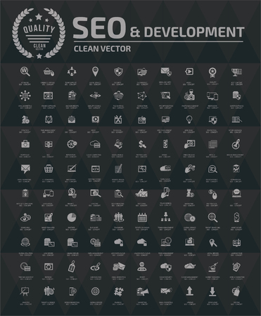 Search engine icon setのイラスト素材