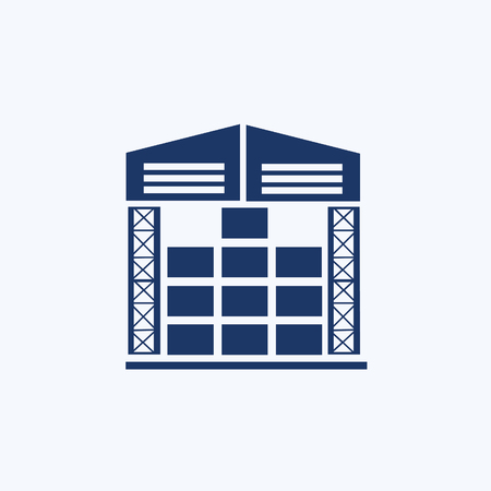 Warehouse icon set vector designのイラスト素材