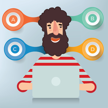 Businessman icon vector designのイラスト素材