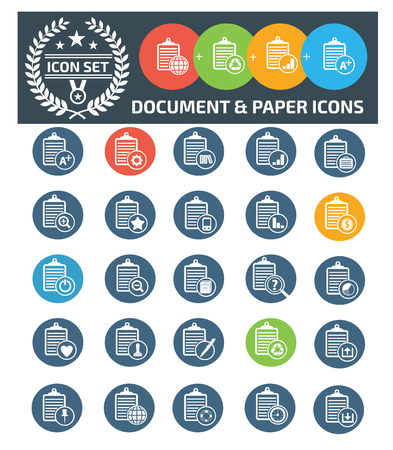 Document icon set concept vector designのイラスト素材