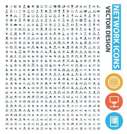 Network and database icon set vector designのイラスト素材
