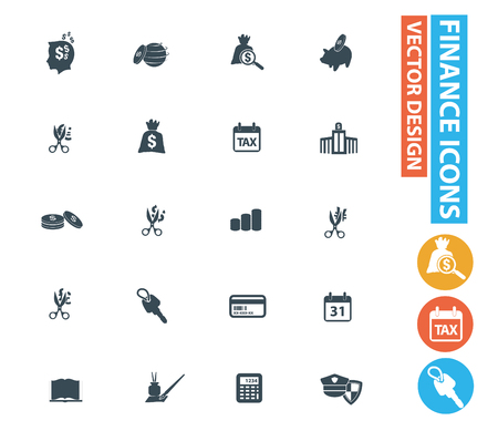Finance icon set vector concept designのイラスト素材