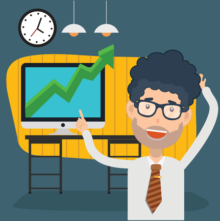 Economy businessman vector concept designのイラスト素材