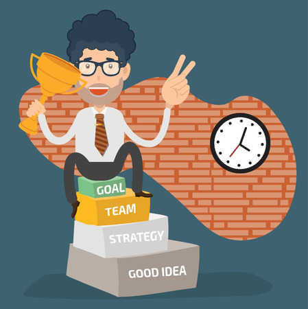 Economy businessman vector concept designのイラスト素材