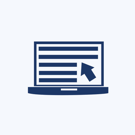 Laptop icon vector design on clean backgroundのイラスト素材